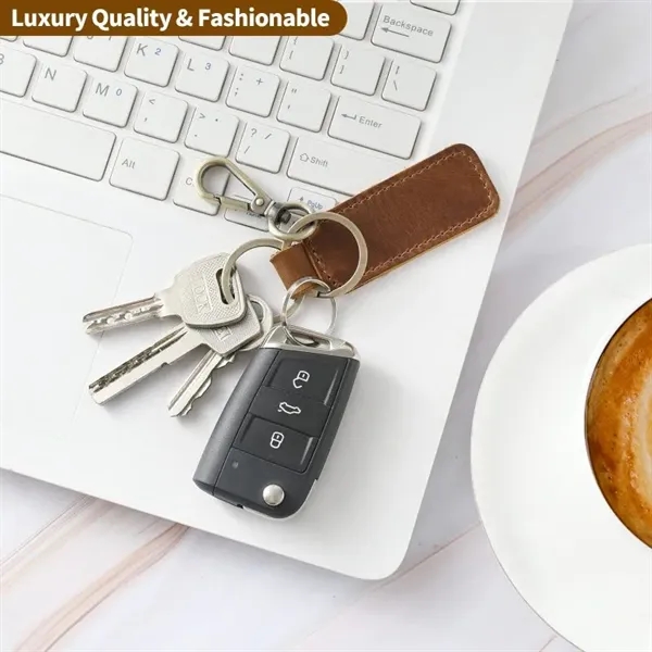 Leather Car Keychain - Leather Car Keychain - Image 4 of 7