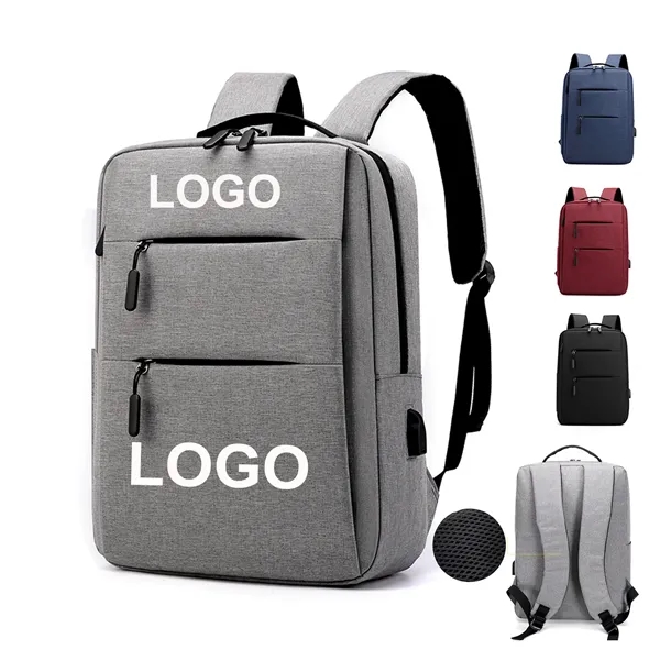 Unisex 15.6" Business Travel Laptop Backpack with USB Port - Unisex 15.6" Business Travel Laptop Backpack with USB Port - Image 0 of 5