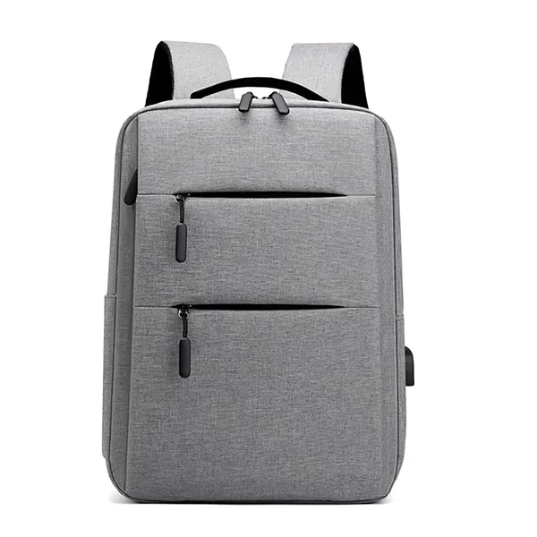 Unisex 15.6" Business Travel Laptop Backpack with USB Port - Unisex 15.6" Business Travel Laptop Backpack with USB Port - Image 3 of 5