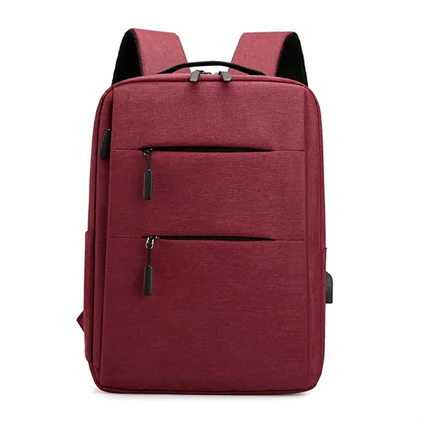 Unisex 15.6" Business Travel Laptop Backpack with USB Port - Unisex 15.6" Business Travel Laptop Backpack with USB Port - Image 5 of 5
