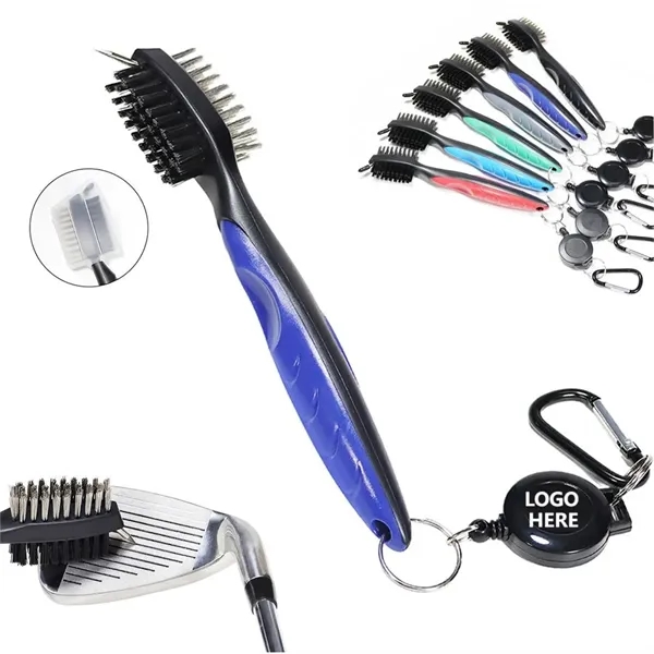 Golf Club Brush and Groove Cleaner with Carabiner - Golf Club Brush and Groove Cleaner with Carabiner - Image 0 of 5