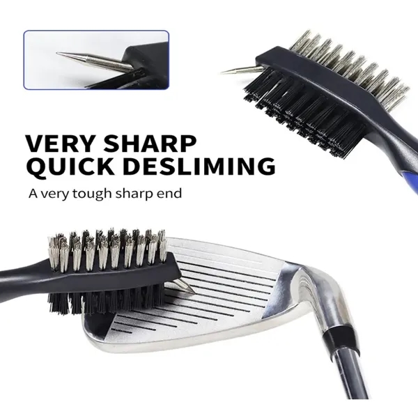 Golf Club Brush and Groove Cleaner with Carabiner - Golf Club Brush and Groove Cleaner with Carabiner - Image 2 of 5