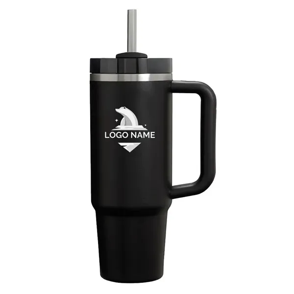 Tumbler with Handle and Straw Lid Insulated Water Bottle - Tumbler with Handle and Straw Lid Insulated Water Bottle - Image 1 of 7