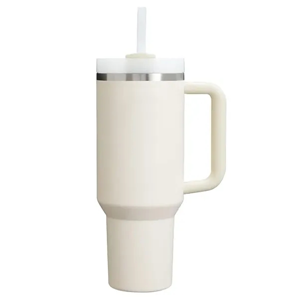 Tumbler with Handle and Straw Lid Insulated Water Bottle - Tumbler with Handle and Straw Lid Insulated Water Bottle - Image 4 of 7