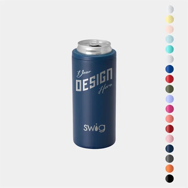 12 oz SWIG® Stainless Steel Insulated Slim Can Cooler - 12 oz SWIG® Stainless Steel Insulated Slim Can Cooler - Image 0 of 18