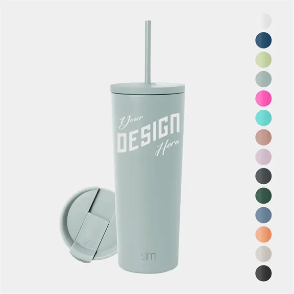 24 oz Simple Modern® Stainless Steel Insulated Straw Tumbler - 24 oz Simple Modern® Stainless Steel Insulated Straw Tumbler - Image 0 of 14