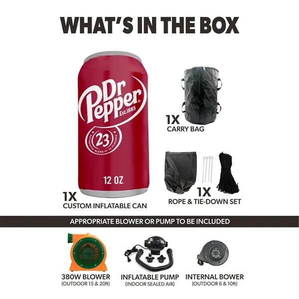 Custom Inflatable 15ft Can Set w/ Blower - Custom Inflatable 15ft Can Set w/ Blower - Image 5 of 5