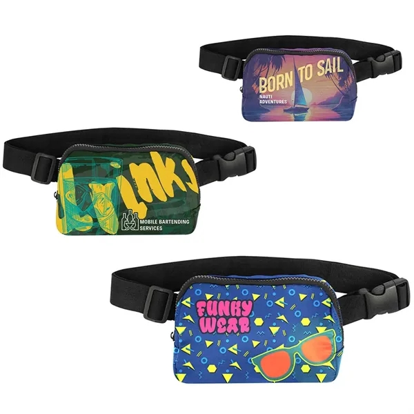 Custom All over print Belt Bag with Quick Turnaround Time - Custom All over print Belt Bag with Quick Turnaround Time - Image 0 of 3