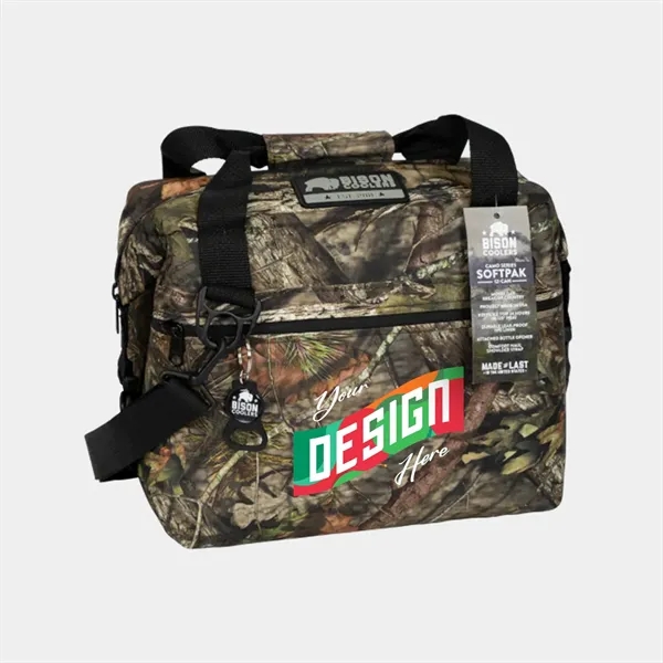 Mossy Oak® 12-Can Bison® USA-Made SoftPak Cooler Bag - Mossy Oak® 12-Can Bison® USA-Made SoftPak Cooler Bag - Image 0 of 1