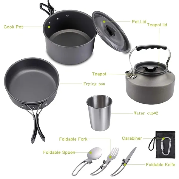 Portable Camping Cookware Kit 11 In 1 - Portable Camping Cookware Kit 11 In 1 - Image 2 of 5