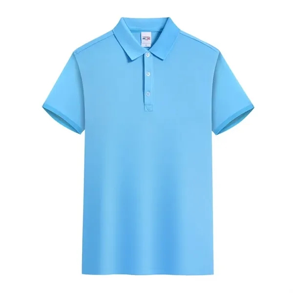 Customised Short Sleeve Lapel Polo Shirt - Customised Short Sleeve Lapel Polo Shirt - Image 2 of 14
