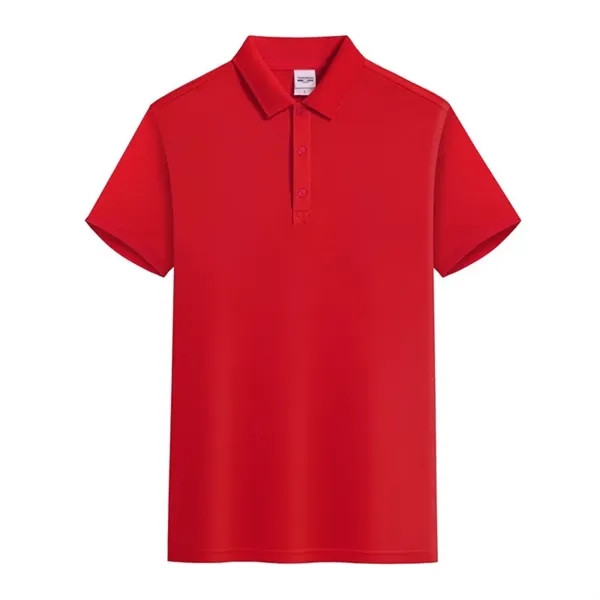 Customised Short Sleeve Lapel Polo Shirt - Customised Short Sleeve Lapel Polo Shirt - Image 14 of 14