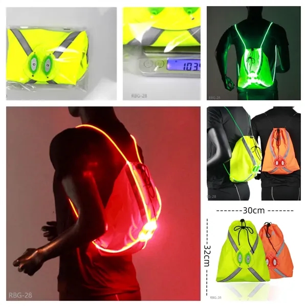 LED fiber strawstring bag - LED fiber strawstring bag - Image 0 of 3