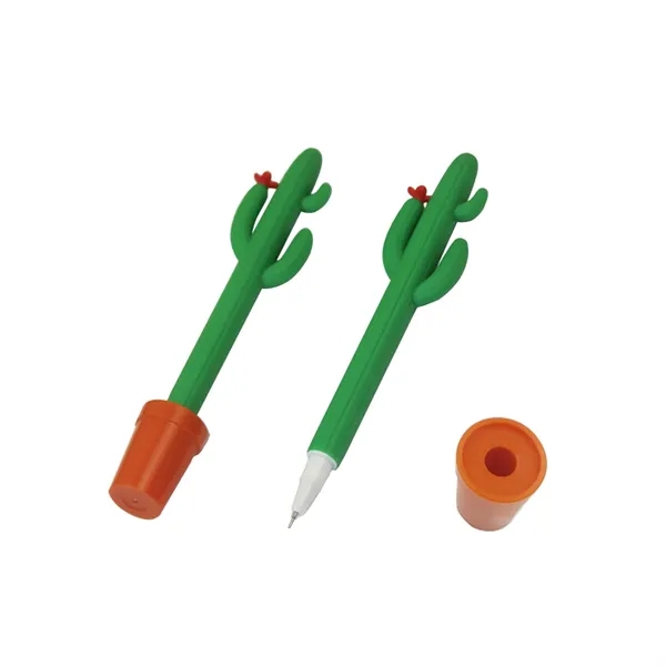 Cactus Pen With Base - Cactus Pen With Base - Image 1 of 3
