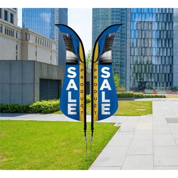 Shark Fin Flags, Single Sided Package (2.42ft x 6.67ft) - Shark Fin Flags, Single Sided Package (2.42ft x 6.67ft) - Image 1 of 2