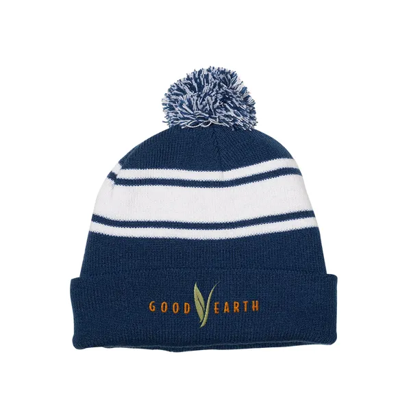 Prime Line Knit Beanie With Pom Pom - Prime Line Knit Beanie With Pom Pom - Image 4 of 9