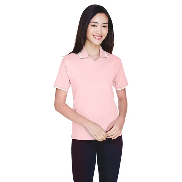 Devon & Jones Ladies' Tipped Perfect Pima Interlock Polo - Devon & Jones Ladies' Tipped Perfect Pima Interlock Polo - Image 0 of 18