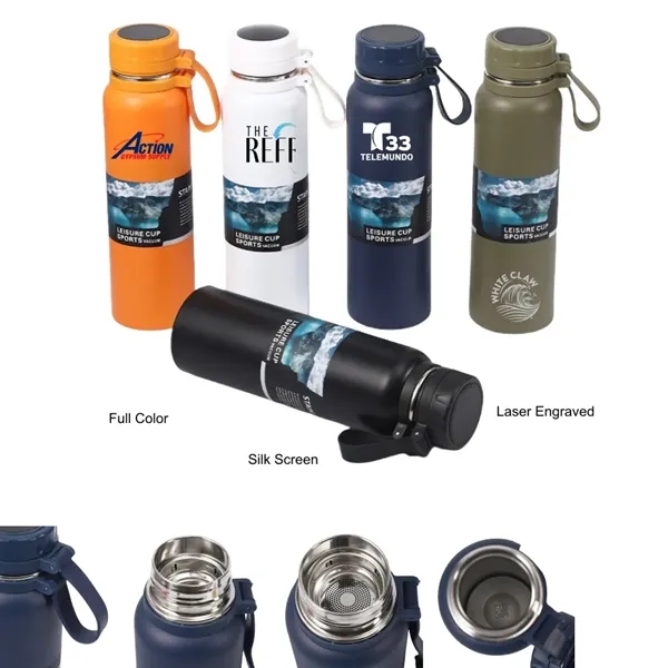 1 L Portable Stainless Steel Vacuum Flask Water Thermos Cup - 1 L Portable Stainless Steel Vacuum Flask Water Thermos Cup - Image 0 of 15