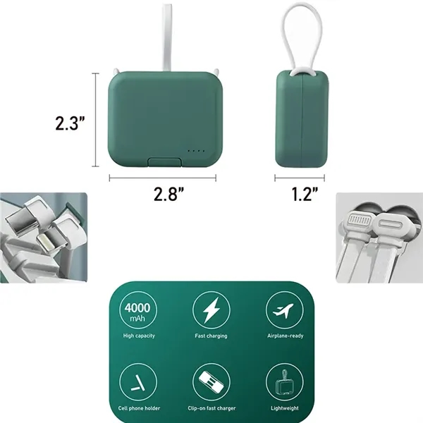 ABS Multifunctional Portable 4000mAh Power Bank Phone Holder - ABS Multifunctional Portable 4000mAh Power Bank Phone Holder - Image 1 of 2