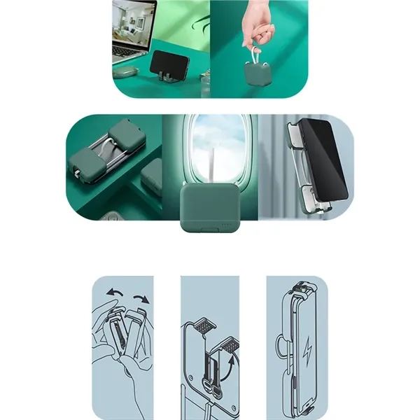 ABS Multifunctional Portable 4000mAh Power Bank Phone Holder - ABS Multifunctional Portable 4000mAh Power Bank Phone Holder - Image 2 of 2