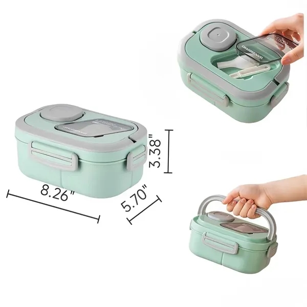 Portable Insulated Lunch Box with Cutlery - Portable Insulated Lunch Box with Cutlery - Image 1 of 5