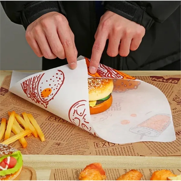 11.6" Hamburger Greaseproof Film Wrapping Paper - 11.6" Hamburger Greaseproof Film Wrapping Paper - Image 1 of 2