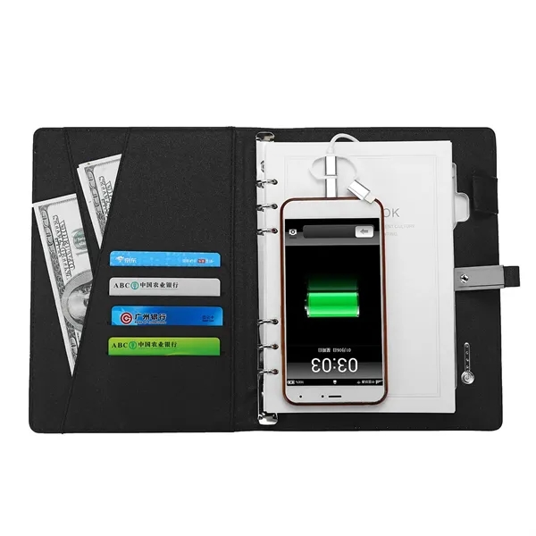 A5 Multifunctional Wireless Charging Notebook 16GB USB Drive - A5 Multifunctional Wireless Charging Notebook 16GB USB Drive - Image 2 of 4