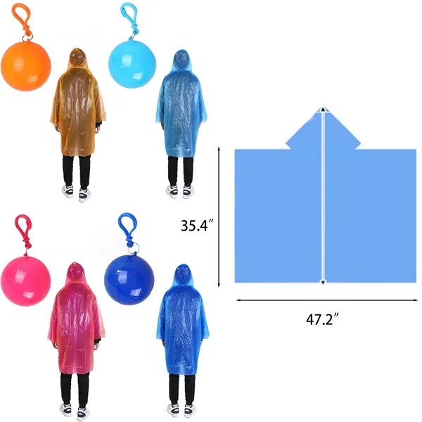 Disposable Raincoat Carrying Plastic Ball MOQ 50PCS - Disposable Raincoat Carrying Plastic Ball MOQ 50PCS - Image 1 of 1