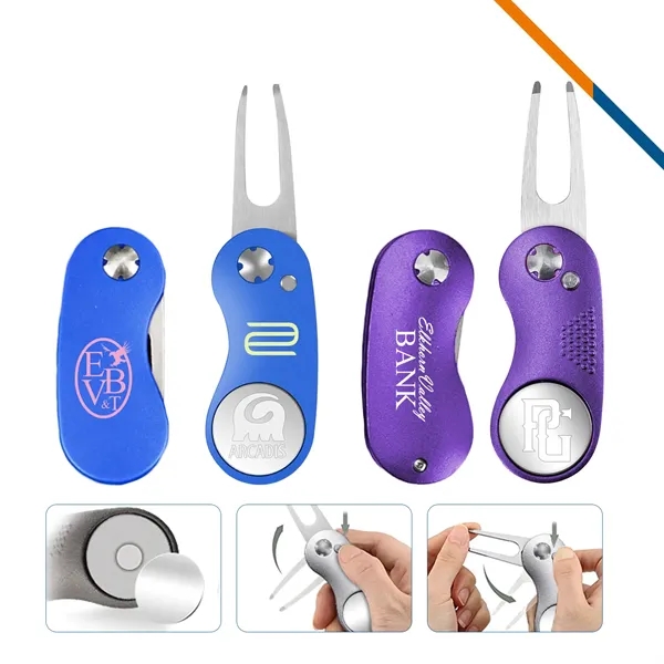 Kiro Foldable Ball Marker Golf Divot Tool - Kiro Foldable Ball Marker Golf Divot Tool - Image 1 of 18