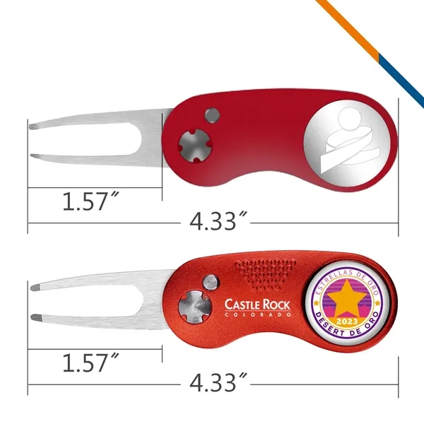 Kiro Foldable Ball Marker Golf Divot Tool - Kiro Foldable Ball Marker Golf Divot Tool - Image 2 of 18