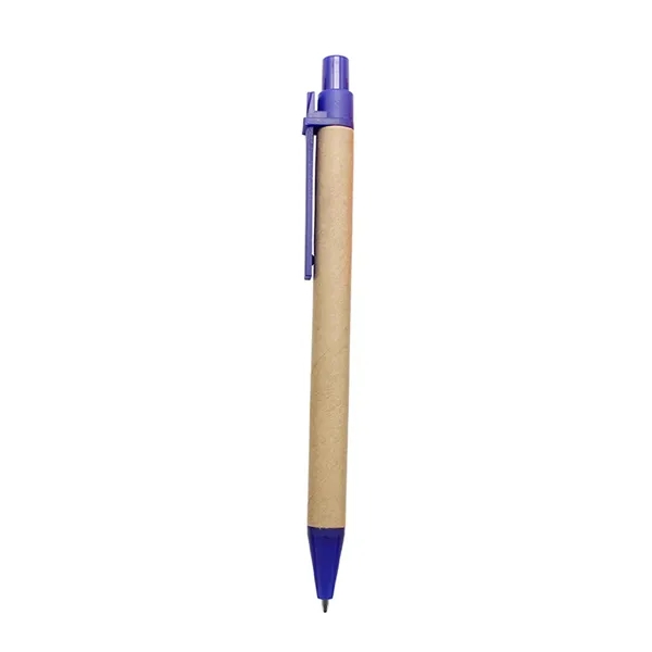 Click Action Ballpoint Pen With Wood Colored Barrel - Click Action Ballpoint Pen With Wood Colored Barrel - Image 4 of 5