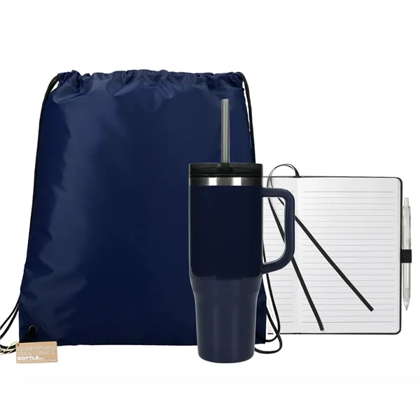 Eco Friendly Drawstring,Tumbler and Journal Set - Eco Friendly Drawstring,Tumbler and Journal Set - Image 1 of 6