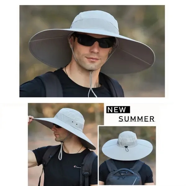 Waterproof Super Wide Brim Bucket Hat for Outdoors - Waterproof Super Wide Brim Bucket Hat for Outdoors - Image 1 of 5