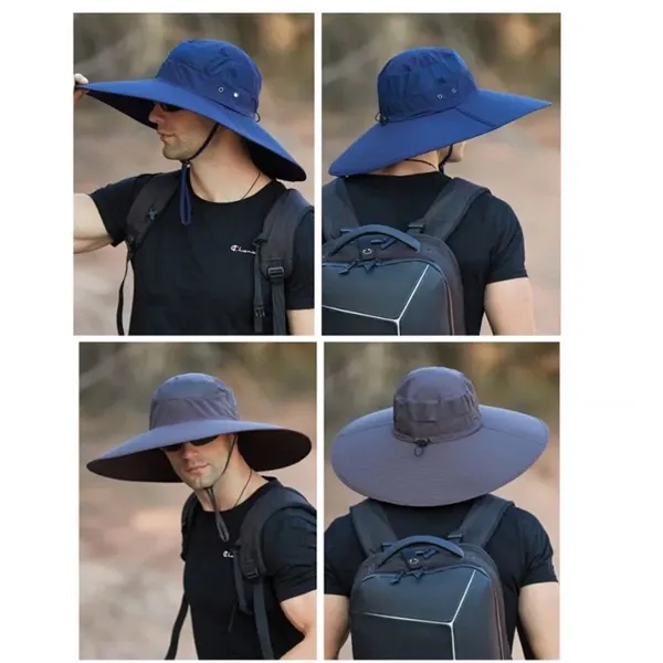 Waterproof Super Wide Brim Bucket Hat for Outdoors - Waterproof Super Wide Brim Bucket Hat for Outdoors - Image 2 of 5