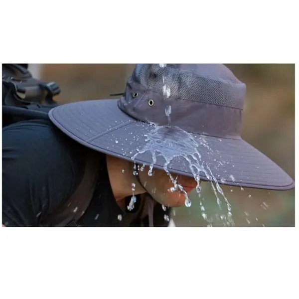 Waterproof Super Wide Brim Bucket Hat for Outdoors - Waterproof Super Wide Brim Bucket Hat for Outdoors - Image 3 of 5