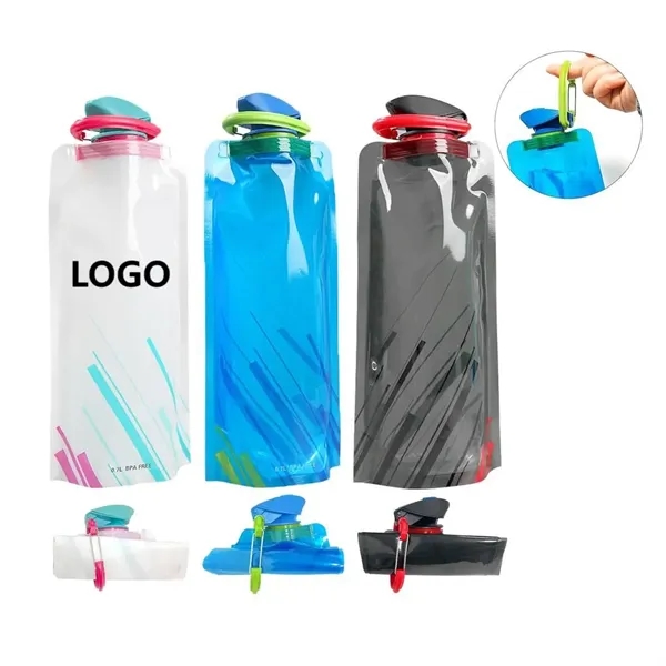 24oz Large Foldable Water Bottle BPA Free - 24oz Large Foldable Water Bottle BPA Free - Image 0 of 5
