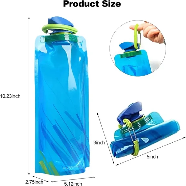 24oz Large Foldable Water Bottle BPA Free - 24oz Large Foldable Water Bottle BPA Free - Image 1 of 5