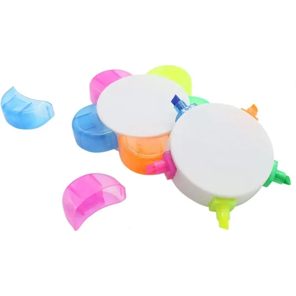 5-in-1 Flower Shape Fluorescent Highlighter - 5-in-1 Flower Shape Fluorescent Highlighter - Image 2 of 3