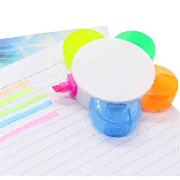 5-in-1 Flower Shape Fluorescent Highlighter - 5-in-1 Flower Shape Fluorescent Highlighter - Image 3 of 3
