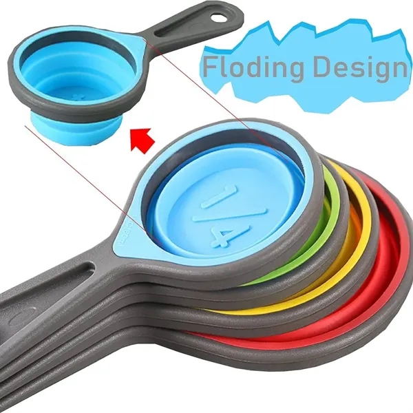 Collapsible Silicone Soft Measuring Cup Set - Collapsible Silicone Soft Measuring Cup Set - Image 1 of 4