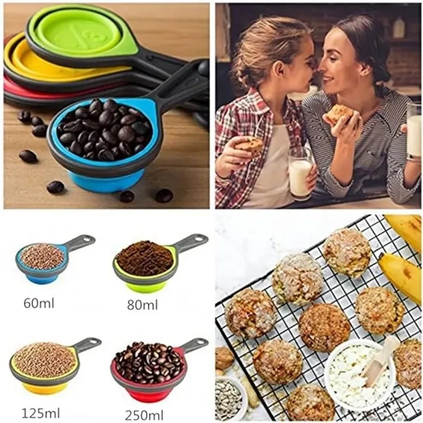Collapsible Silicone Soft Measuring Cup Set - Collapsible Silicone Soft Measuring Cup Set - Image 4 of 4
