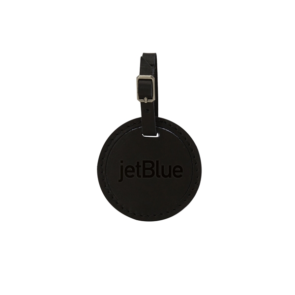 Custom CULVER Round Leather Luggage Tag