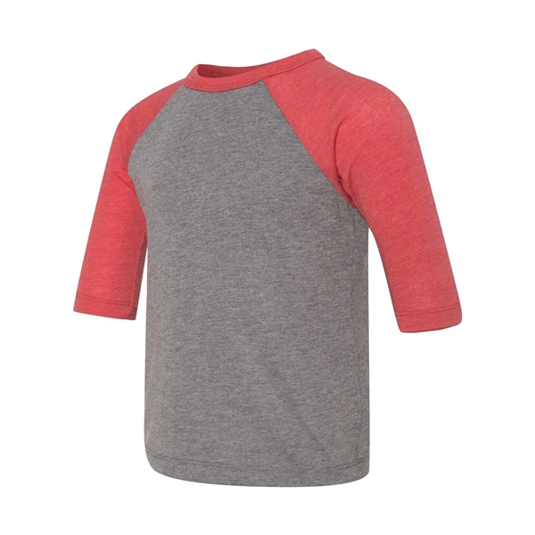 BELLA + CANVAS Toddler Three-Quarter Sleeve Baseball Tee - BELLA + CANVAS Toddler Three-Quarter Sleeve Baseball Tee - Image 22 of 30