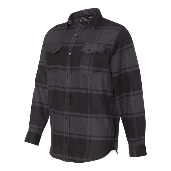 Burnside Snap Front Plaid Flannel Shirt - Burnside Snap Front Plaid Flannel Shirt - Image 4 of 13