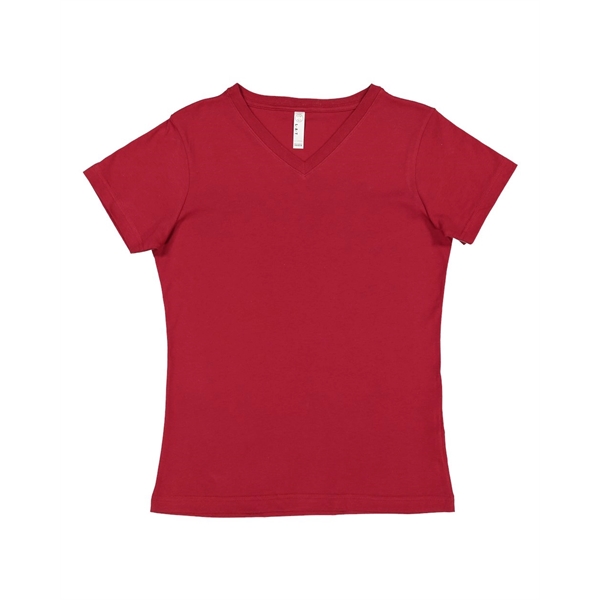 LAT Women's Fine Jersey V-Neck Tee - LAT Women's Fine Jersey V-Neck Tee - Image 60 of 77