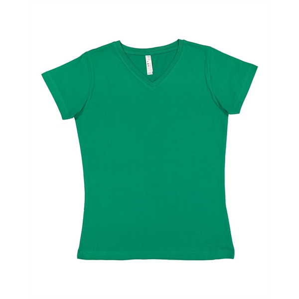 LAT Women's Fine Jersey V-Neck Tee - LAT Women's Fine Jersey V-Neck Tee - Image 64 of 77