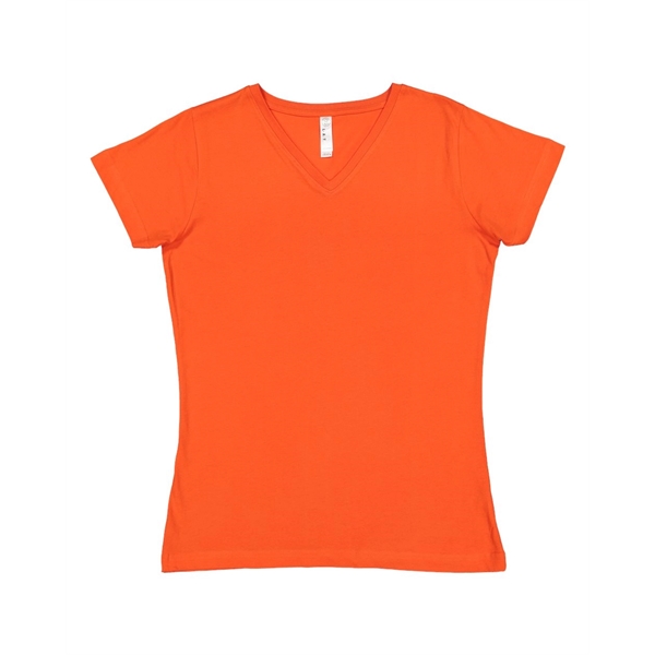 LAT Women's Fine Jersey V-Neck Tee - LAT Women's Fine Jersey V-Neck Tee - Image 68 of 77