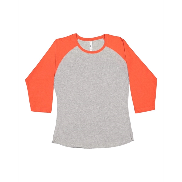 LAT Women's Baseball Fine Jersey Three-Quarter Sleeve Tee - LAT Women's Baseball Fine Jersey Three-Quarter Sleeve Tee - Image 38 of 47