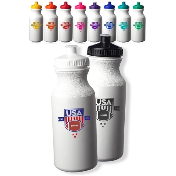 White Water Bottles with Push Cap - 20oz - White Water Bottles with Push Cap - 20oz - Image 0 of 10