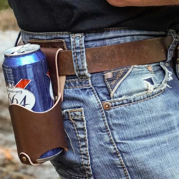 Leather Beer Holster Bottle Holders - Leather Beer Holster Bottle Holders - Image 1 of 5